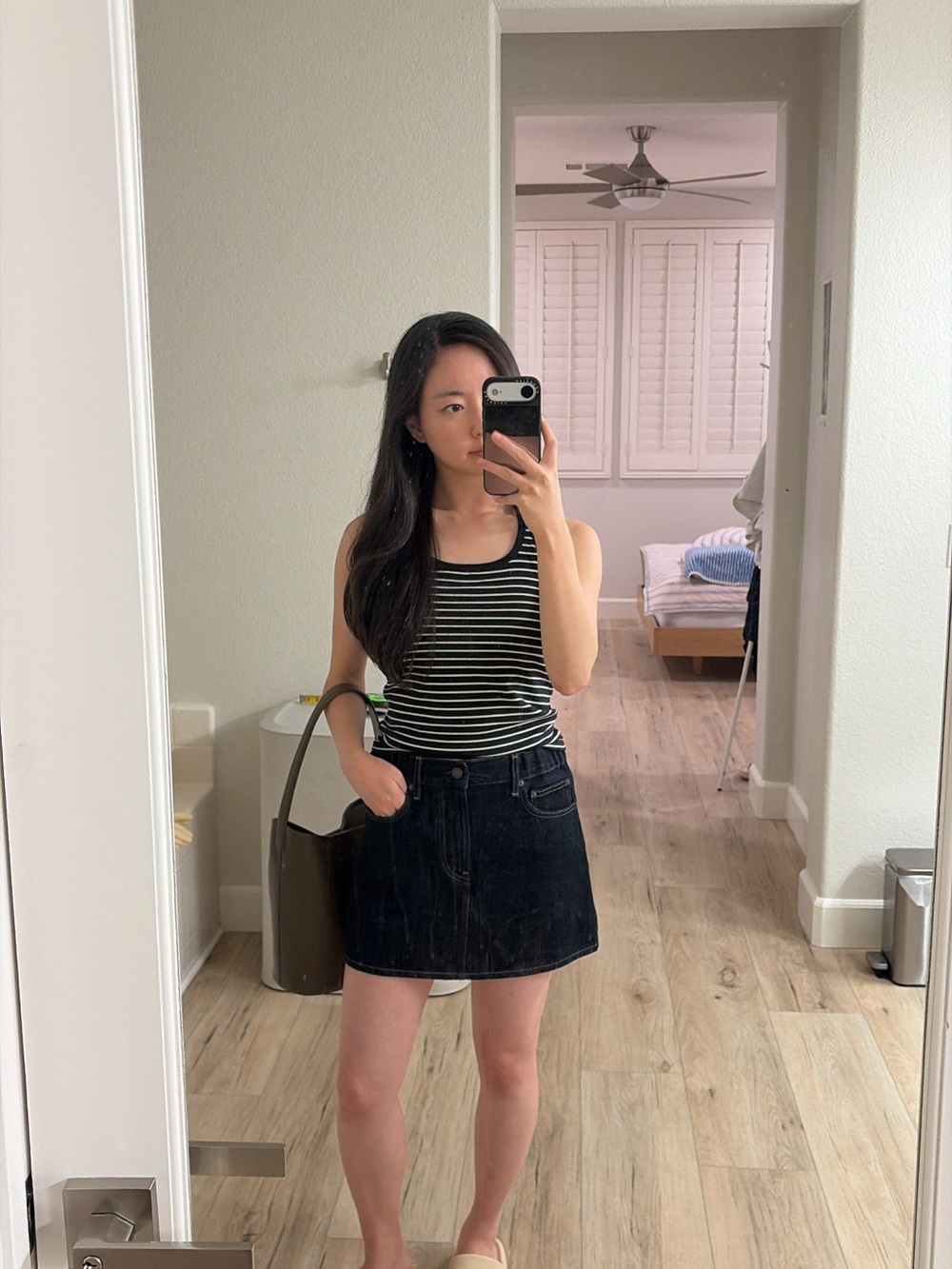 UNIQLO Striped Halter Neck Bra Top – Navy/White | Size M